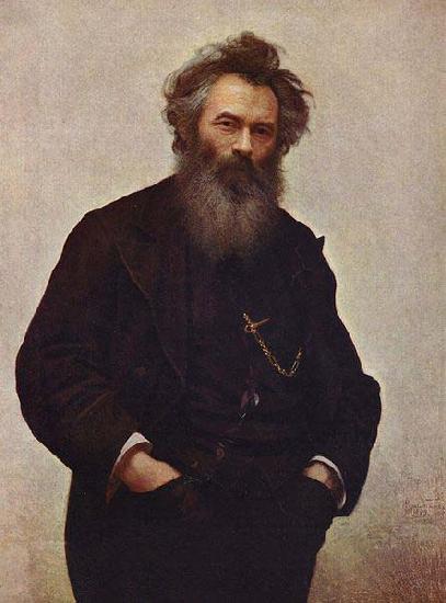 Ivan Shishkin Portrait of Ivan Shishkin by Ivan Kramskoy, oil painting picture